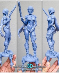 STL модель Lady Mandalorian Sanix - 3D печать